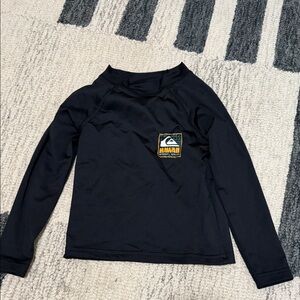 Quiksilver Black Long Sleeve Swim Shirt with Yellow Hawaii Patch